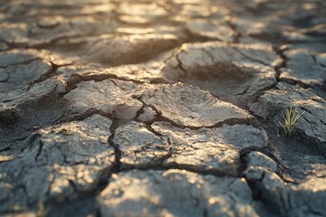 Obraz premium Dry soil due to degradation