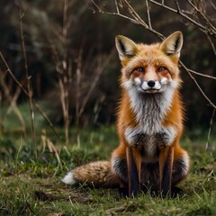 Obraz premium red fox generative ai