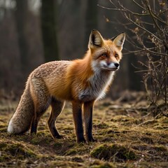 Fototapeta premium red fox generative ai