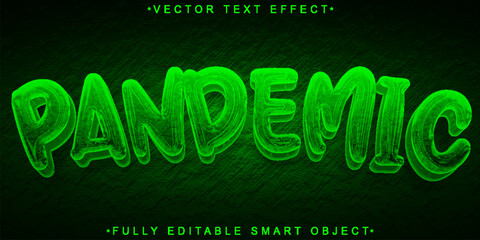 Pandemic  Vector Fully Editable Smart Object Text Effect