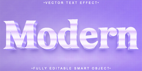 Fototapeta premium Shiny Soft Purple Modern Design Vector Fully Editable Smart Object Text Effect