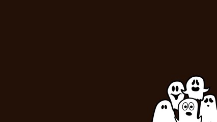 Halloween background illustration of ghost with copy space