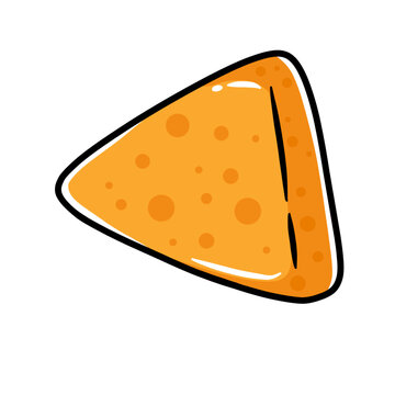 recommend clip art: Nachos chip vector. Tortilla chips or nachos tortillas flat vector color icon.