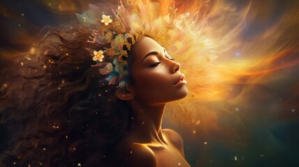 Energy woman, healing feminity