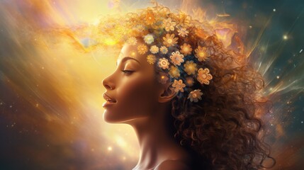 Energy woman, healing feminity