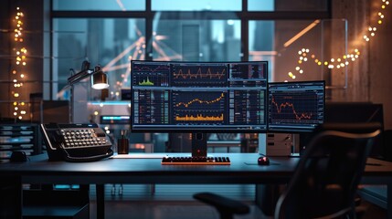 A room with many monitors and a large map on the wall