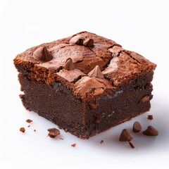 Brownie isolated on transparent background 