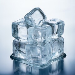 Obraz premium Ice isolated on transparent background