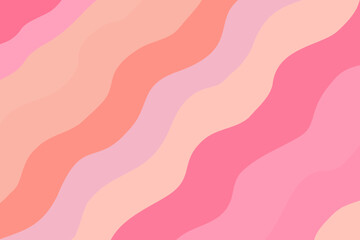 Cute abstract pink wavy pattern, light pink, peach shades organic background. Aesthetic groovy nude pink wallpaper with geometric curvy lines texture. Perfect for elegant cosmetic presentation