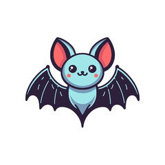 cute bat animal halloween holidays culture vector illustration template design