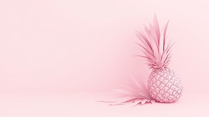 This 3D single icon of a whole pineapple is illustrated in a colorful flat style, perfect for tropical fruit themes.