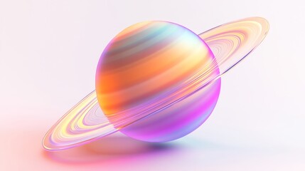 Naklejka premium Spaceship icon with cosmic rings, suitable for galaxy and universe themes, isolated on white