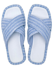 blue flip flops isolated