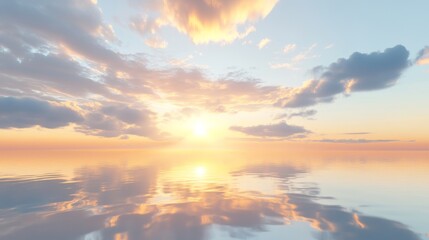 Symbolizing a foggy morning, a simple and soft 3D icon depicts a foggy mist with a rising sun