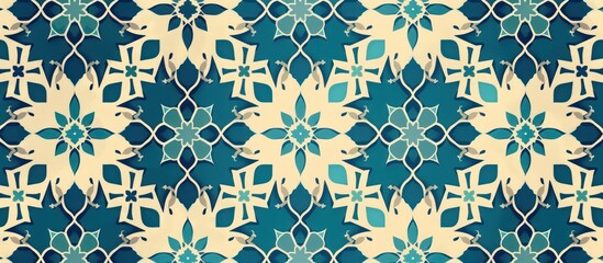 Fototapeta premium Collection of retro Muslim wallpaper pattern materials