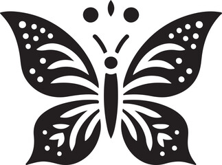 Print create butterfly silhouette vector style with white background