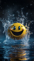 
Imagine
7h




The cute yellow smiley emoji falls into the water, creating beautiful splash effects and bubbles on top of it. 