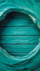 Abstract empty turquoise wooden textured background, close-up view