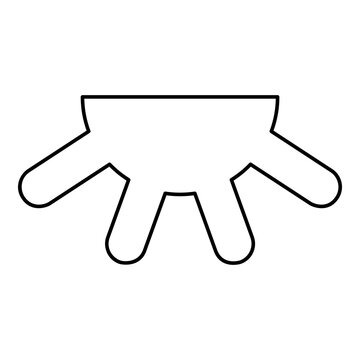 recommend clip art: Cow's udder contour outline line icon black color vector illustration image thin flat style