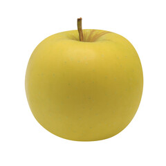 Yellow apple isolated on transparent background. Png