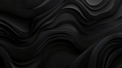 Abstract black monochrome design with flowing gradient lines and layered textures