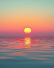 Stunning Sunset Over the Ocean: A Serene Seascape