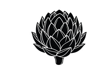 Artichoke silhouette vector illustration isolated in white background