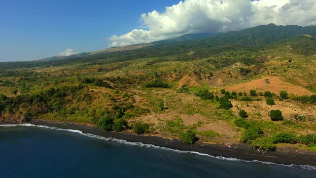 mountain ocean road indonesia sumbawa