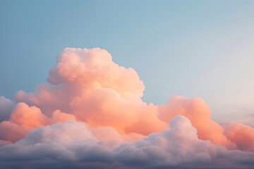 Orange cloud in blue sky outdoors nature tranquility.