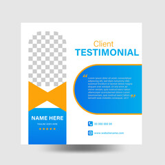 Customer feedback testimonial design template