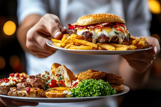 Gluttony, endless courses, heavy meals create a scene of unrestrained consumption