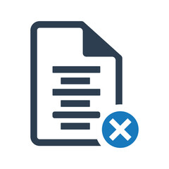 Document cancel icon
