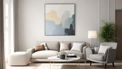 A modern living room features sleek lines, chic furnishings, minimal decor, and bright, elegant accents.