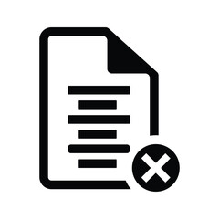 Document cancel icon
