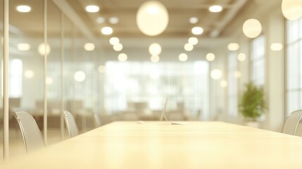 Beautiful blurred background of a light modern office interior