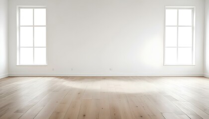 Empty room with wooden floor and white walls.