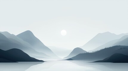 A minimal design with a smooth, monochromatic gradient, creating a serene and unobtrusive background. The isolated nature ensures icons and content remain prominent.