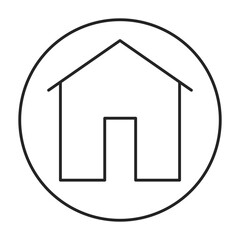 Home Line Icon. Contact Icon Editable Stroke Vector Illustration