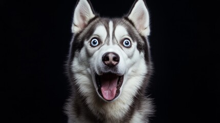 Obraz premium Happy Siberian Husky
