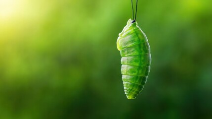 Fototapeta premium Butterfly emerging from a chrysalis, representing transformation and new beginnings