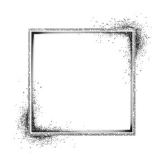 Frame glitter square backgrounds shape white background.