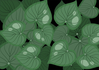 Fototapeta premium Biomorphism leaf illustration