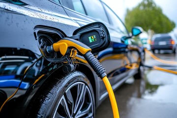 Sustainable energy, hydrogen fuel, clean alternative provides an emission-free energy source for vehicles