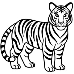tiger cartoon isolated on white