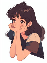 girl isolated on white background