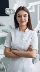 Fototapeta premium Confident Young Dentist in Clinic