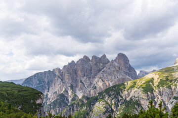 Fototapeta premium View from hiking near Tre Cime di Lavaredo - Italy
