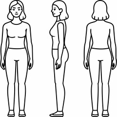 illustration of a person in a row