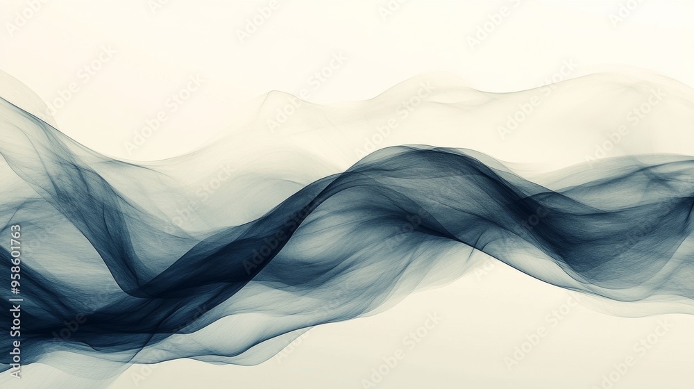 Wall mural Abstract Blue Wave.