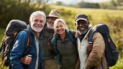 Fototapeta premium Happy Seniors on Outdoor Adventure